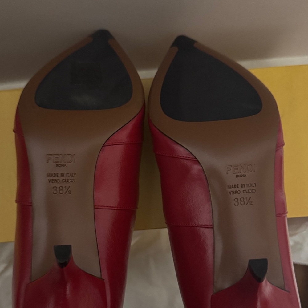 Fendi Red Ankle Boots